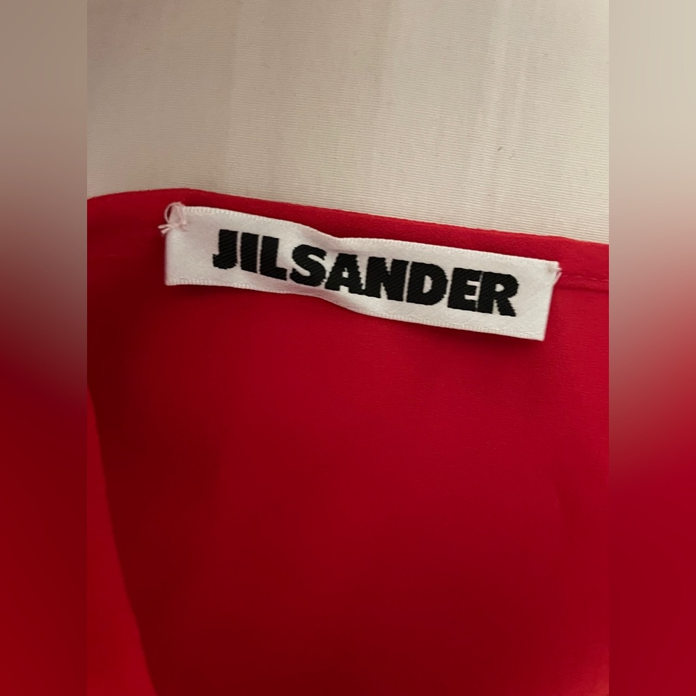 JIL SANDER® RARE Vintage Y2K Red Satin Skirt size 34 / XS - Picture 6 of 12